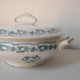 Soup bowl Saint Amand, green pattern - model 4025