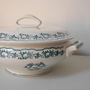 Soup bowl Saint Amand, green pattern - model 4025