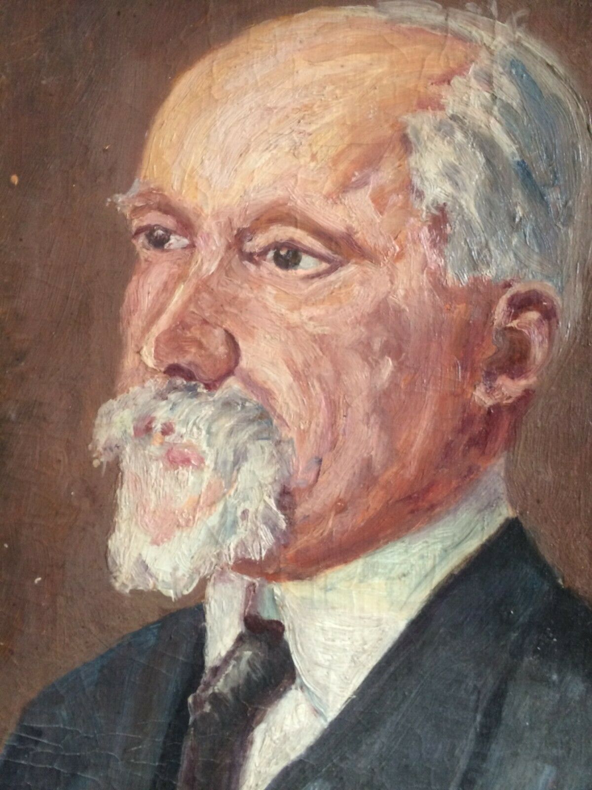 Oil on panel early 20th portrait Raymond Poincaré