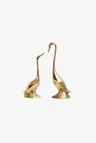 Couple of brass geese