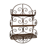 Wrought iron wall shelf