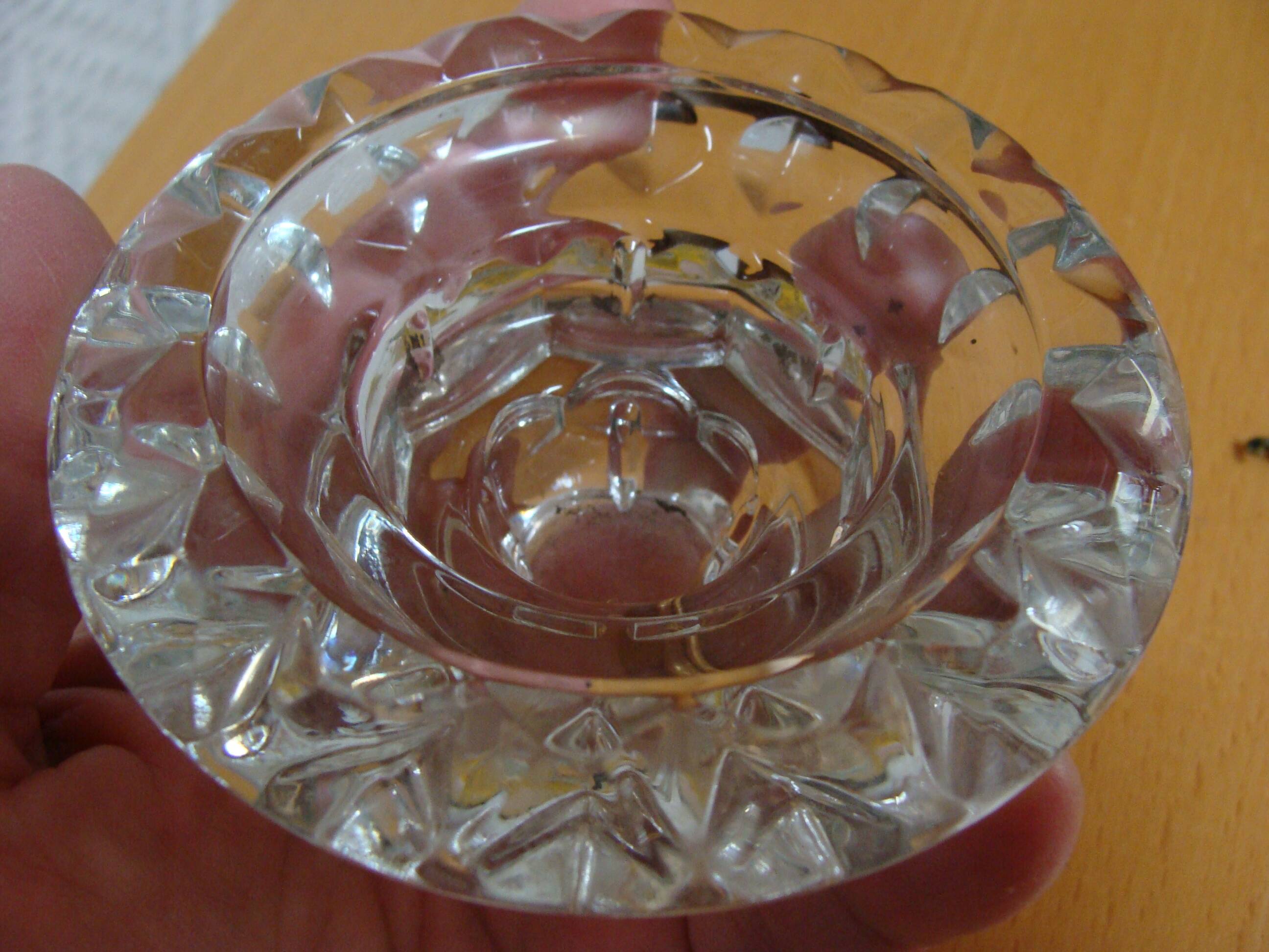 Vintage crystal candle holder