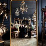 Miroir de cheminée d’époque louis philippe en bois doré (1m88x1m03) xixe