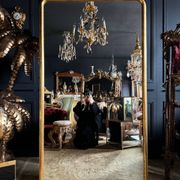 Louis philippe period fireplace mirror in golden wood (1m88x1m03) 19th century