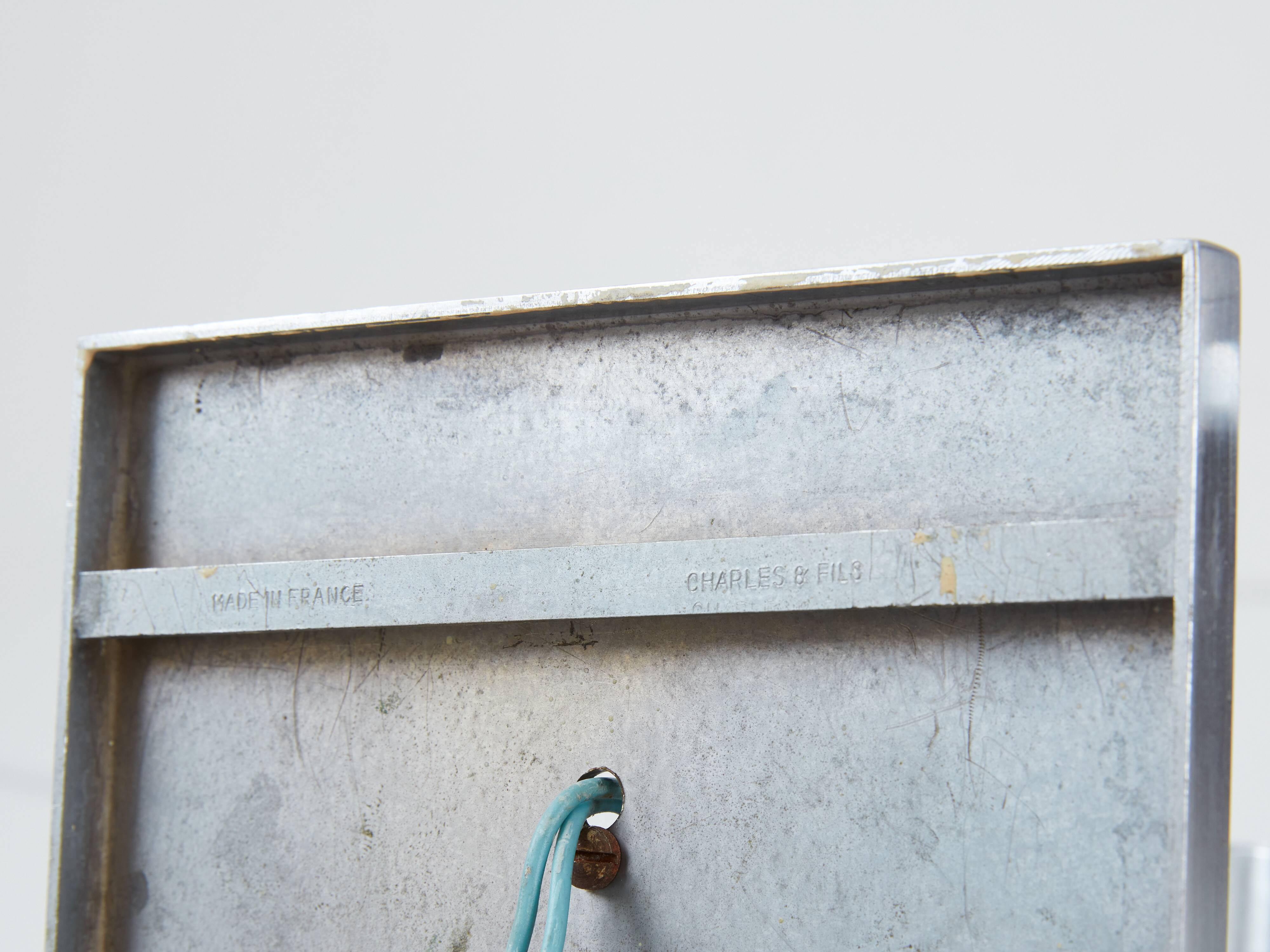 Pair of Maison Charles adjustable brushed steel wall lights circa 1960