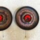 Modernist Scandinavian ceramic art wall lights or sconces, 1960s, set of 2