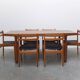 Walnut 'Abstracta' dining set by Jos De Mey for Van Den Berghe-Pauvers, 1960s