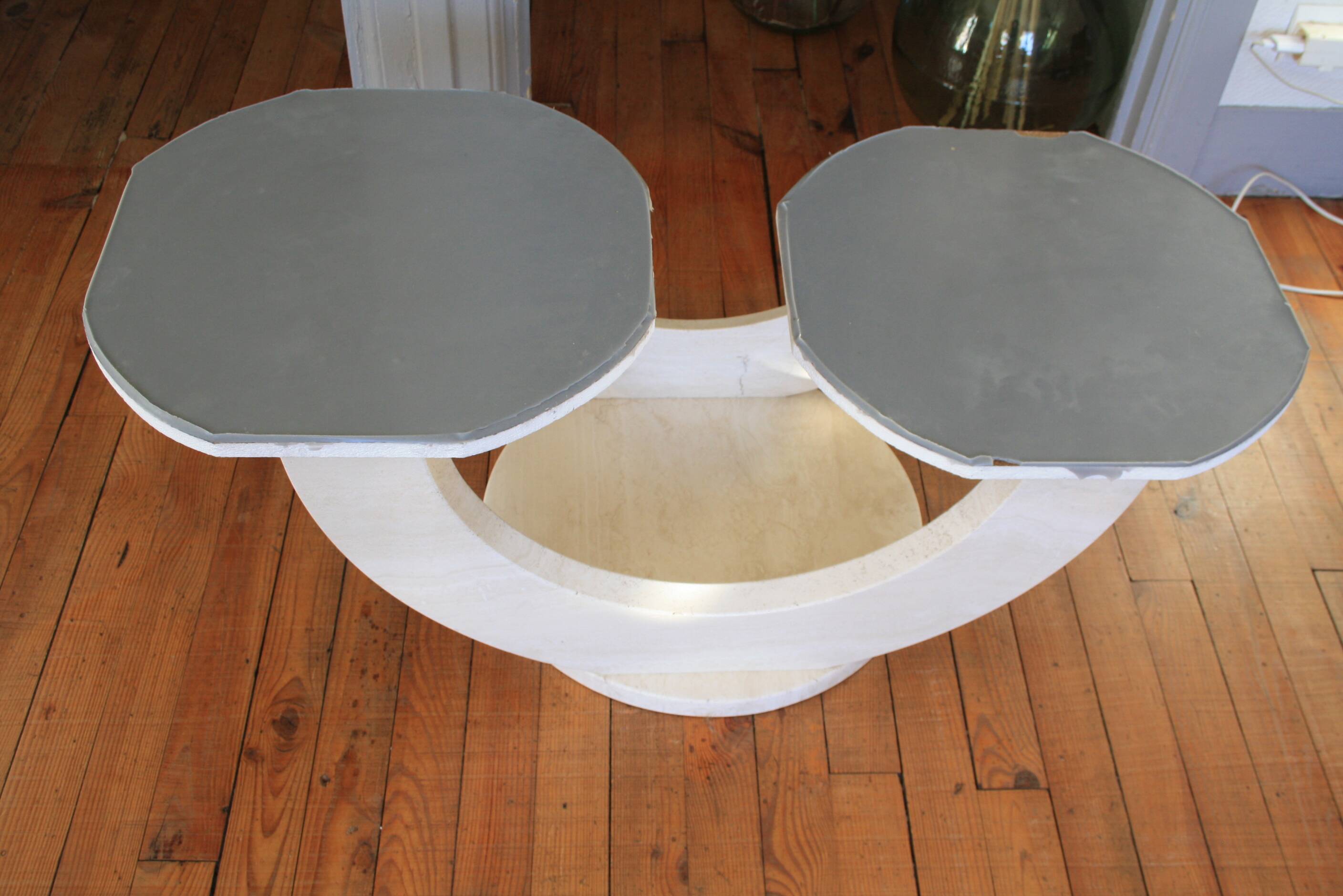 Travertine/marble coffee table