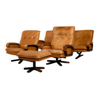 Leather sofa set, Set of 4