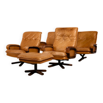 Leather sofa set, Set of 4