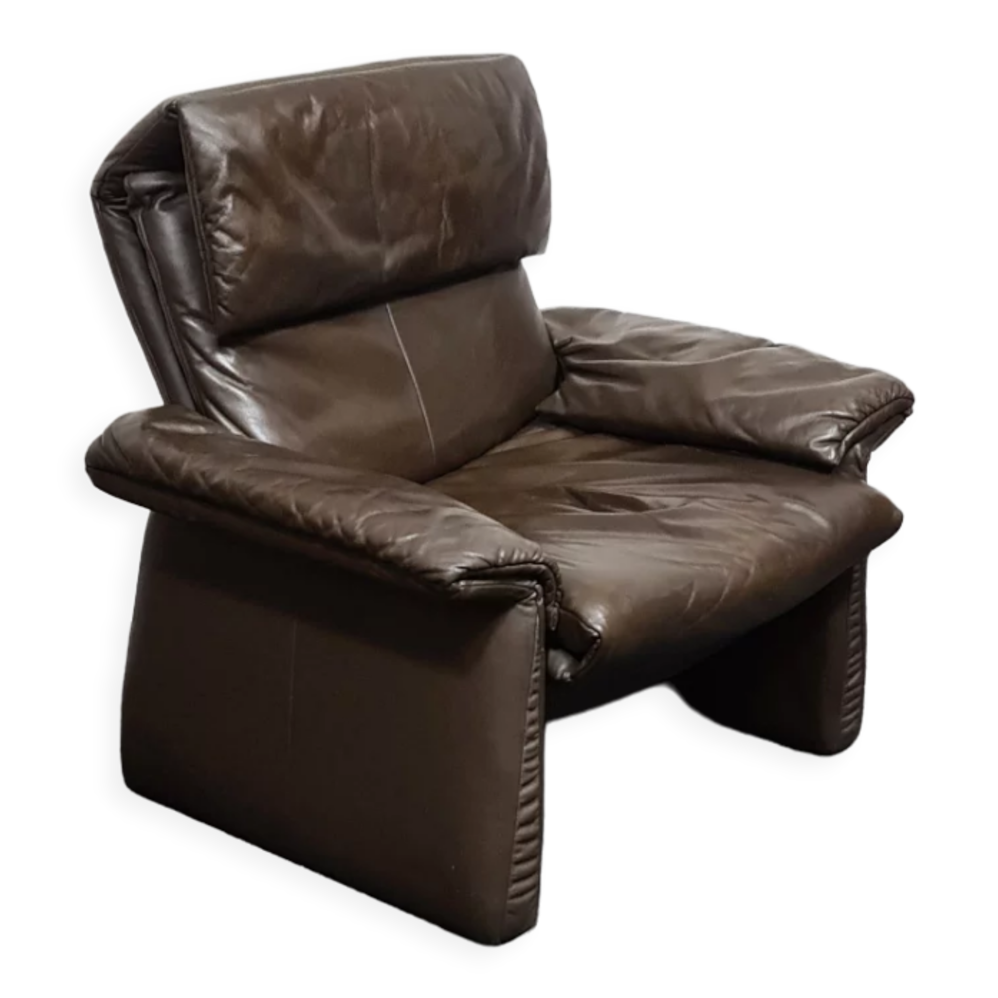 Vintage leather easy chair by Erpo