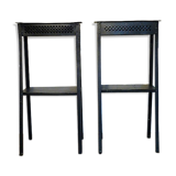 Pair of vintage metal consoles 1950