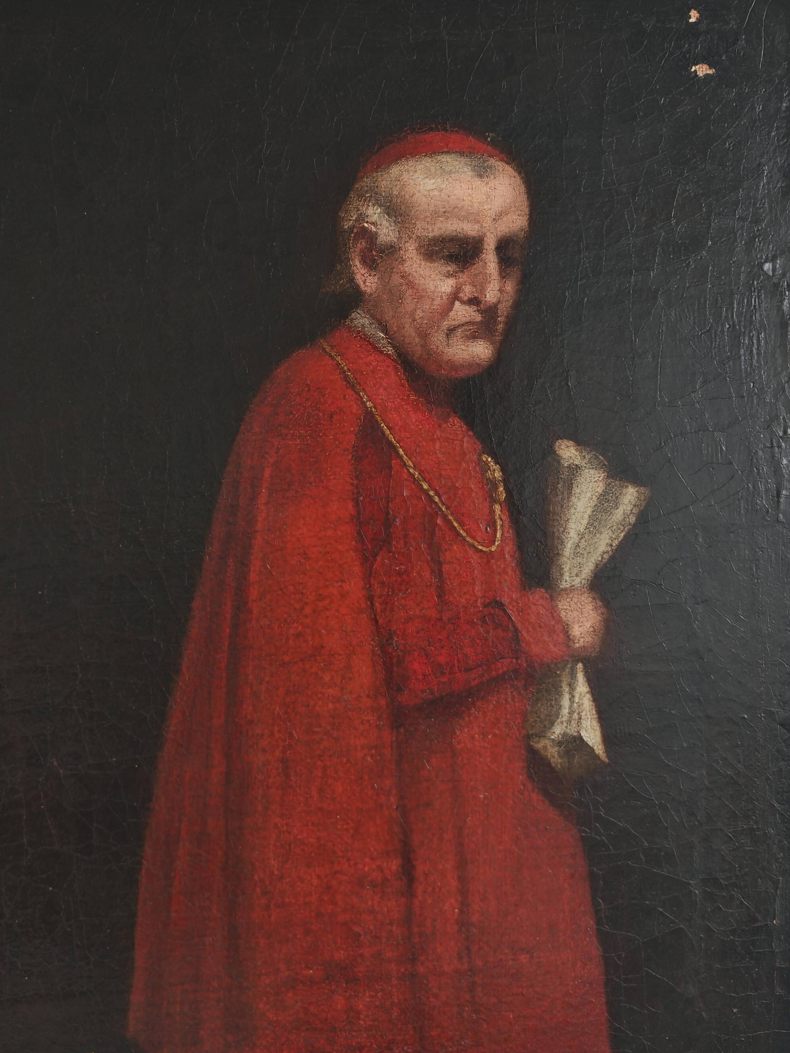"The Cardinal", oil on canvas by Nicolo Barbino, 19th century.