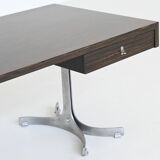 Trau Arredamenti Metallici S.P.A. large desk in rosewood Italy 1960