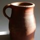 Brown terracotta milk pot / French antique farm / Artisan pottery