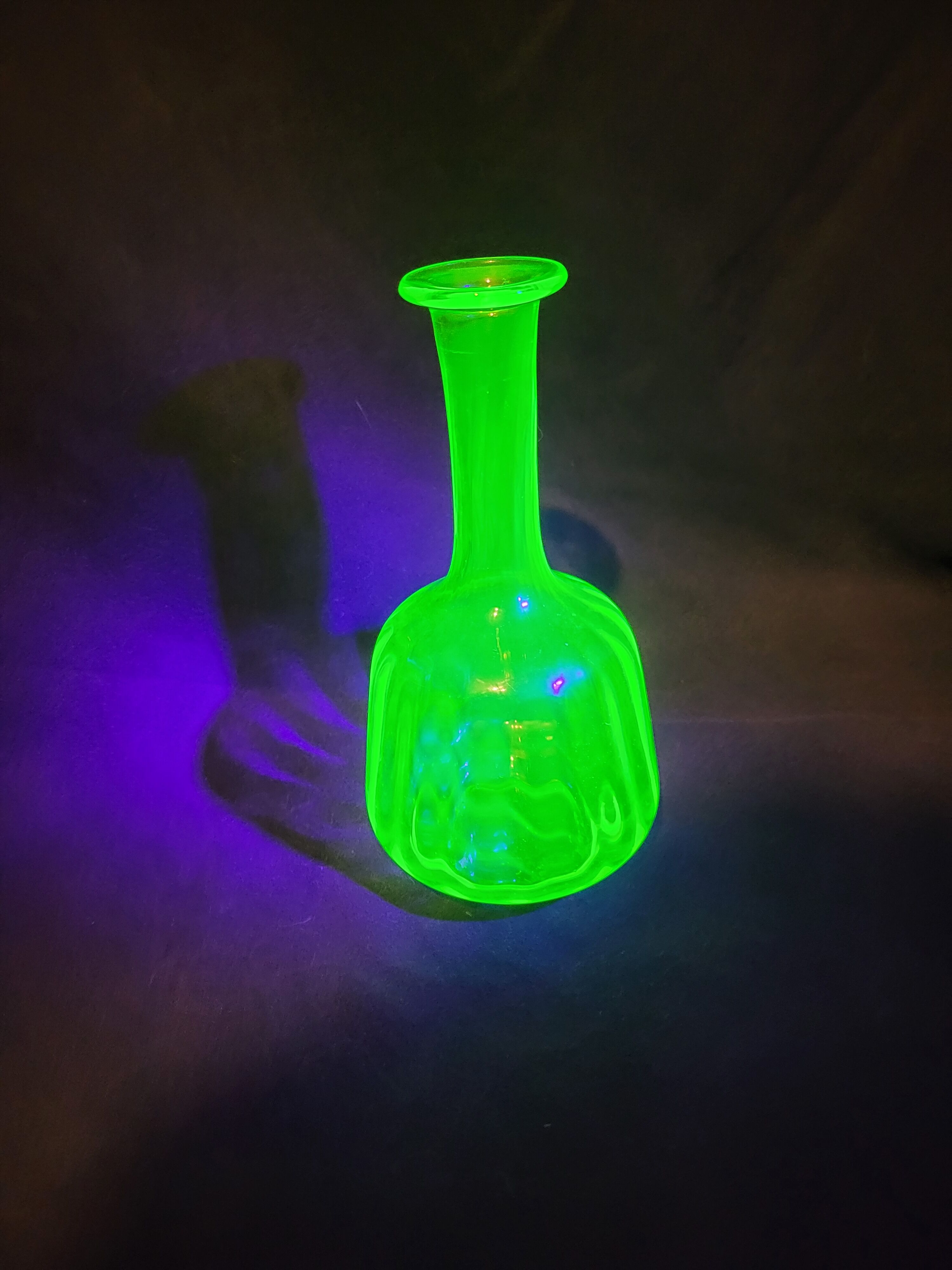 Old carafe yellow uralin