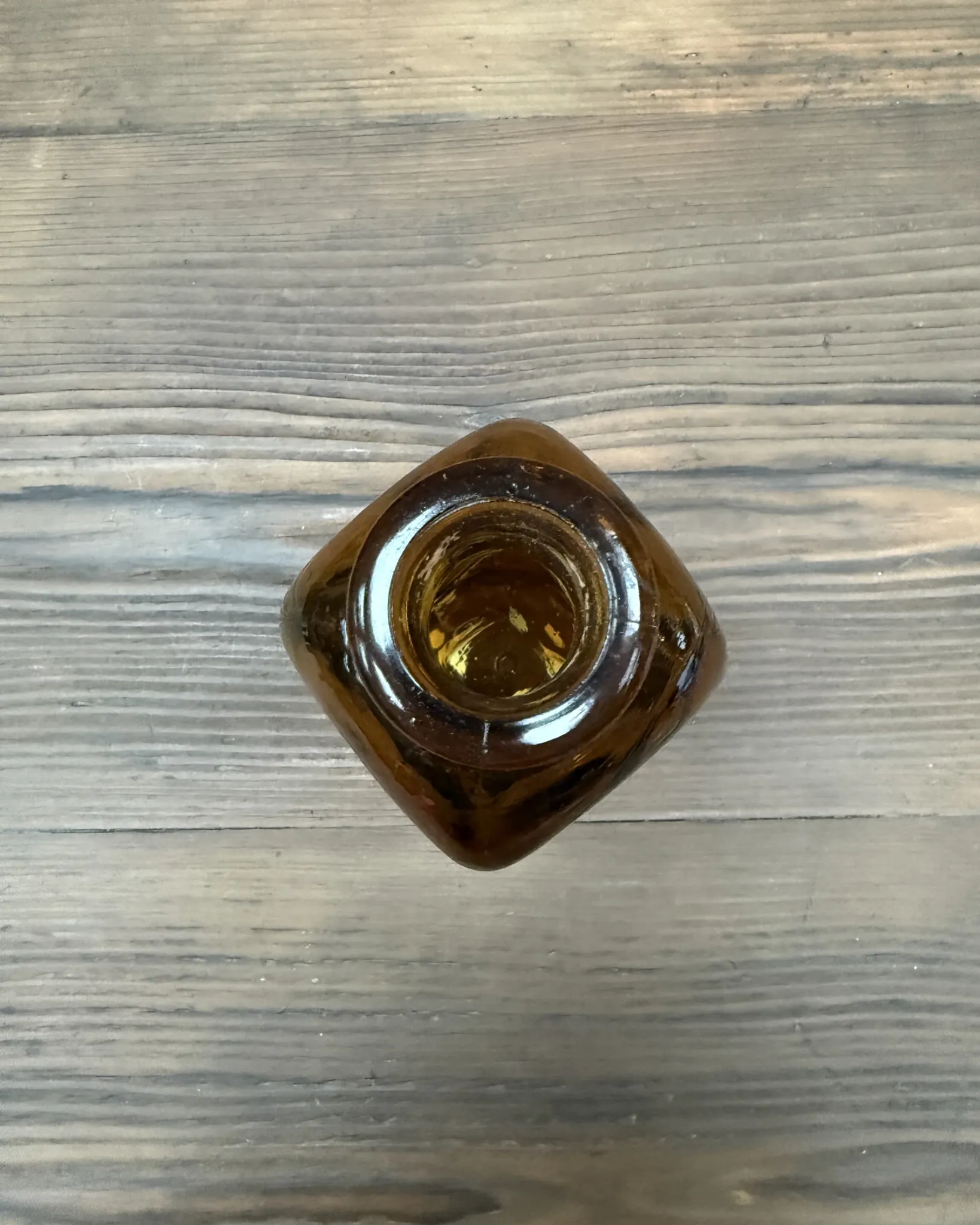 Amber glass bottle