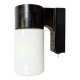 Industrial Brown Bakelite Wall Light with Milk Glass, 1960s