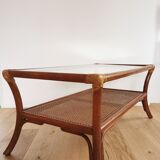 Vintage canning coffee table glass tray