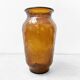 Vintage Henkel Amber Glass Vase – Germany, 1960s