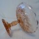 Compotier fruit cup molded glass rosaline art deco
