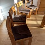 Table and 4 chairs in solid elm Regain