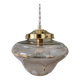 Vintage art deco globe pendant lights in white and gold frosted glass