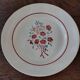 Paire d'assiettes plates faïence terre de fer Badonviller années 1920