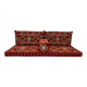 Anatolian Floor Couch, Red Floor Sofa, Arabic Majlis Seating,Oriental Sofa