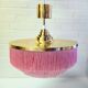 Hans-Agne Jakobsson Modell T603. Ceiling light with pink fringes, 1960s