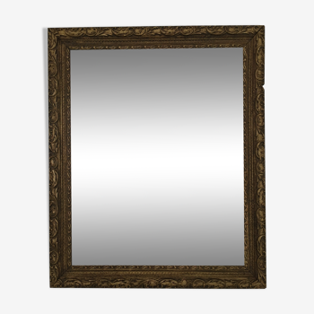 Louis XIII-style gold mirror - 58x48cm