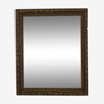 Miroir doré style Louis XIII - 58x48cm