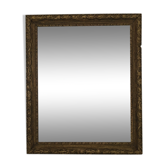 Louis XIII-style gold mirror - 58x48cm