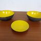 Yellow Krenit Bowls by Herbert Krenchel Torben Ørskov, Set of 3, 1960s