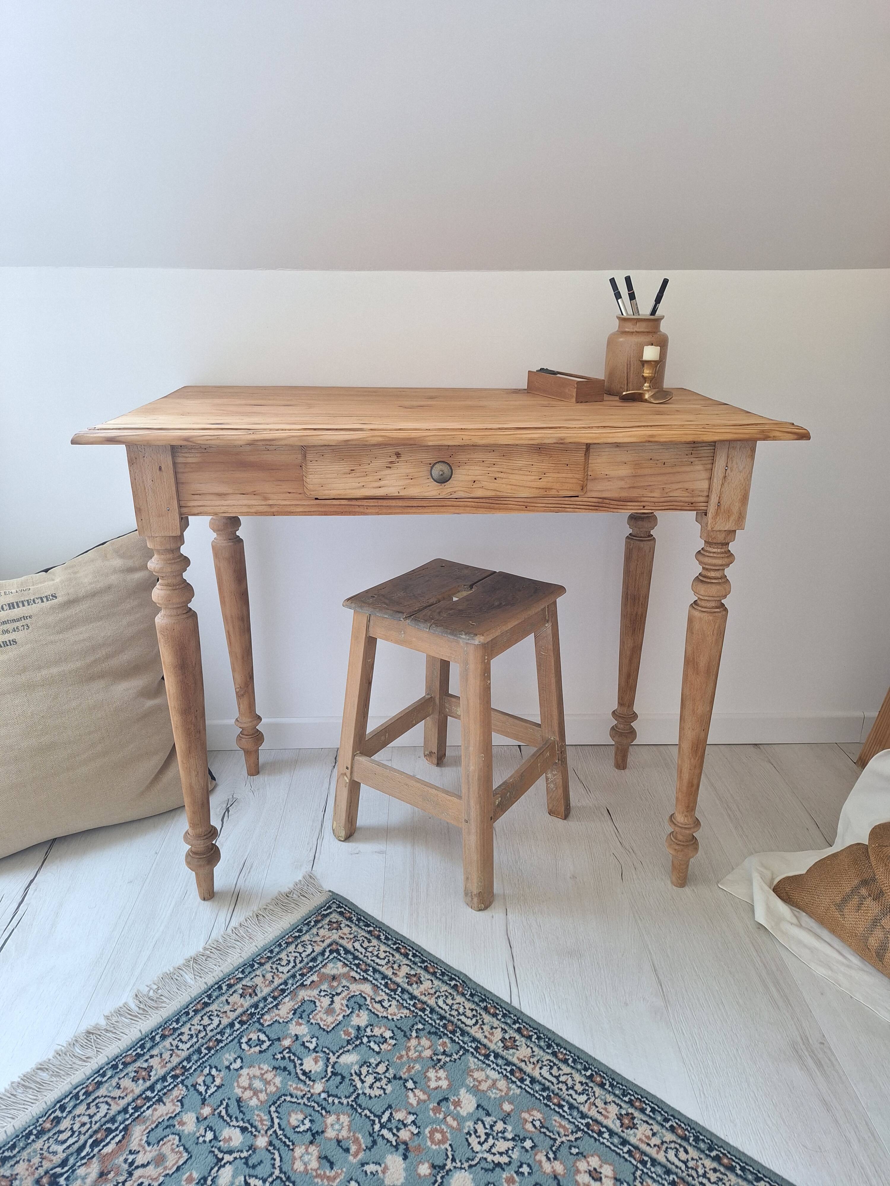 Bureau / Console / Table d'appoint de ferme style campagne en bois massif