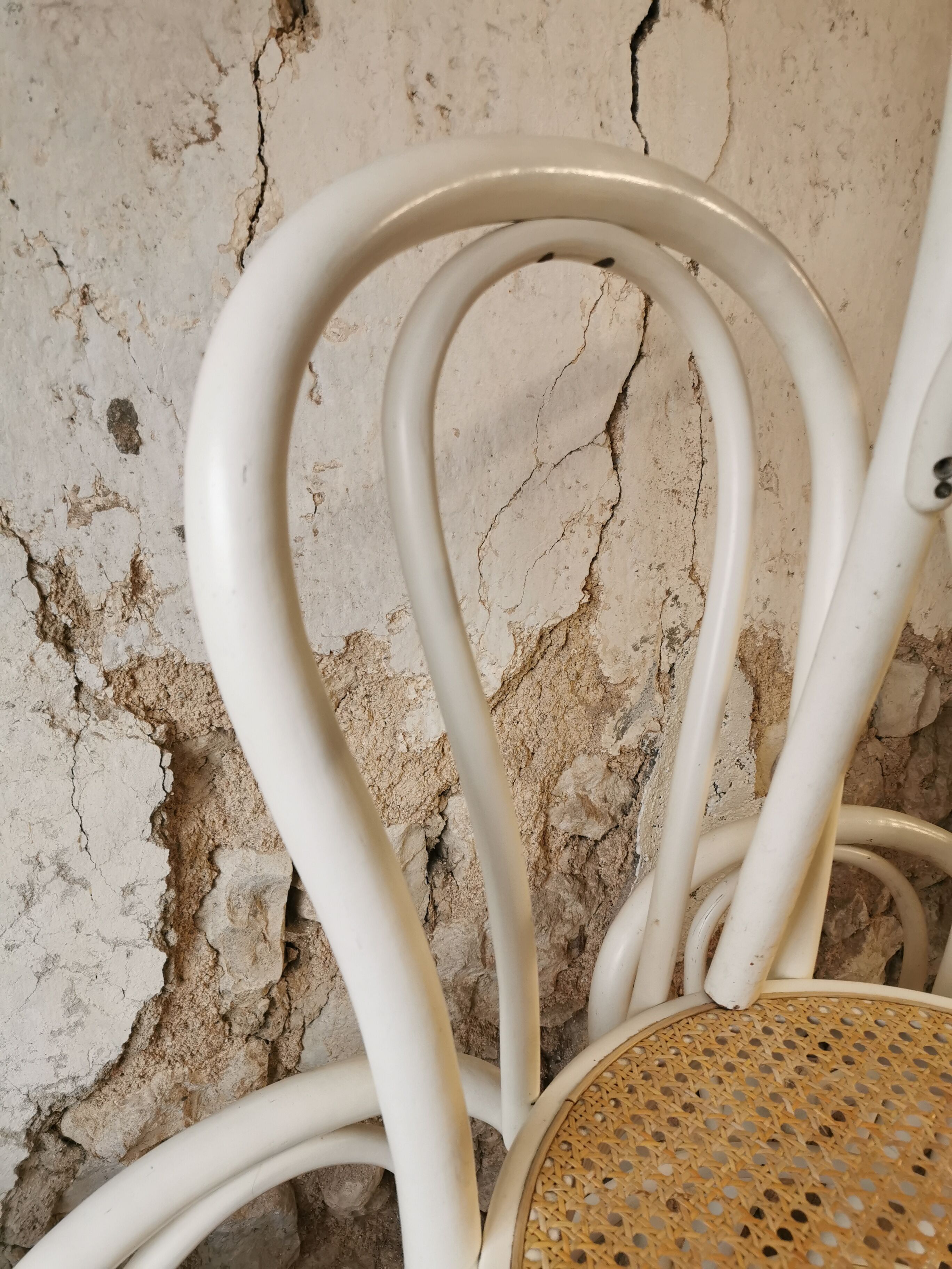 Suite of 6 canned bistro chairs