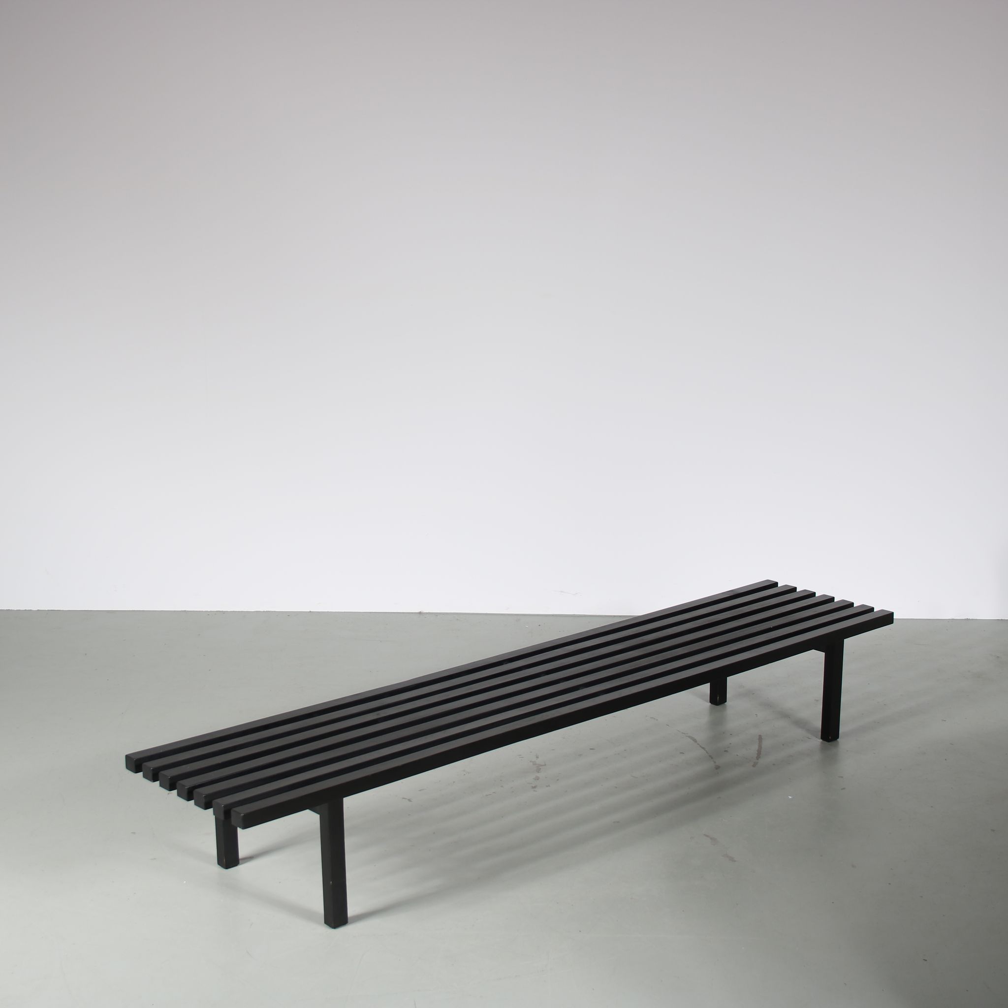 1970s Slatted bench by Gijs Bakker and Wim Wilson for Castelijn, Netherlands
