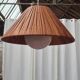 Suspension scandinave en rotin et verre opalin