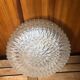 Old molded glass ceiling light + vintage metal support