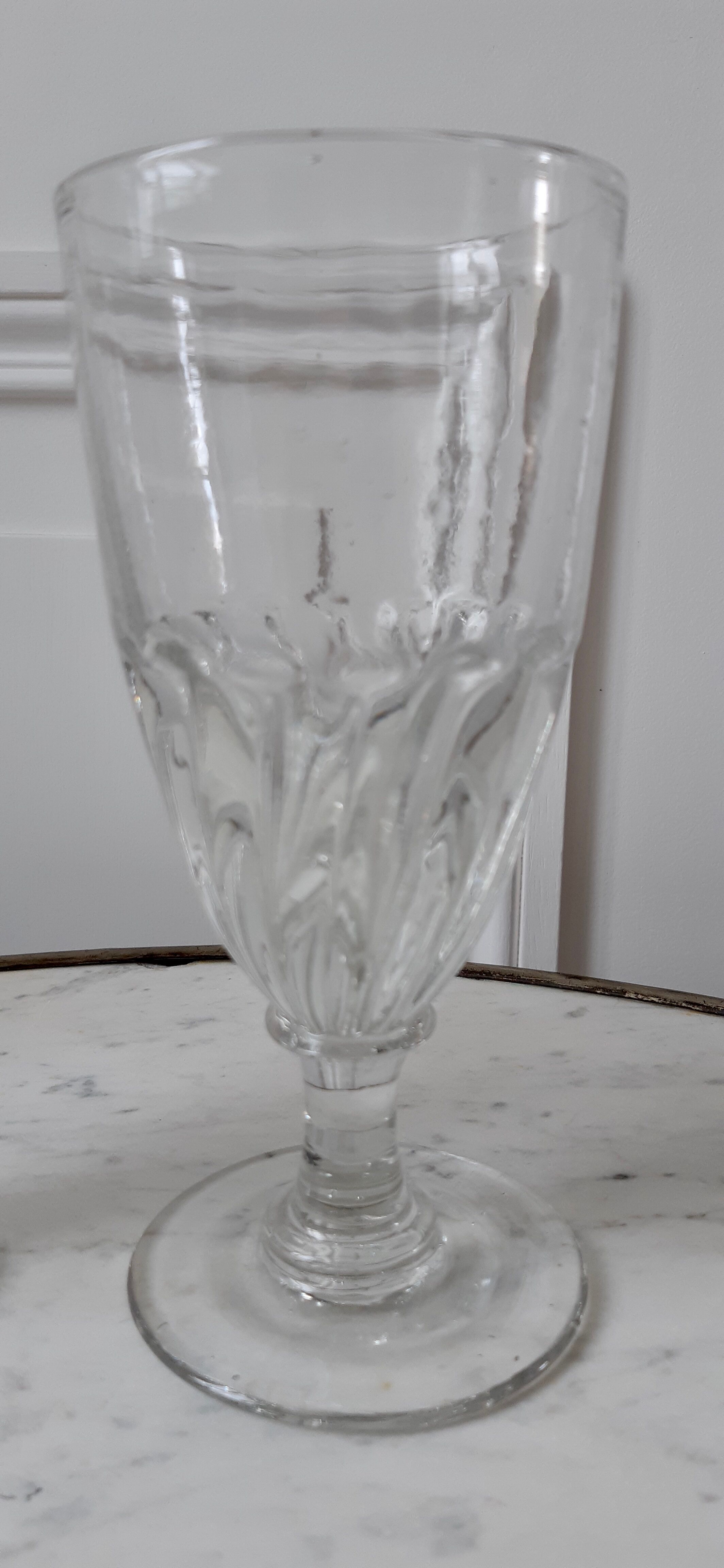 Duo of absinthe glasses late nineteenth century