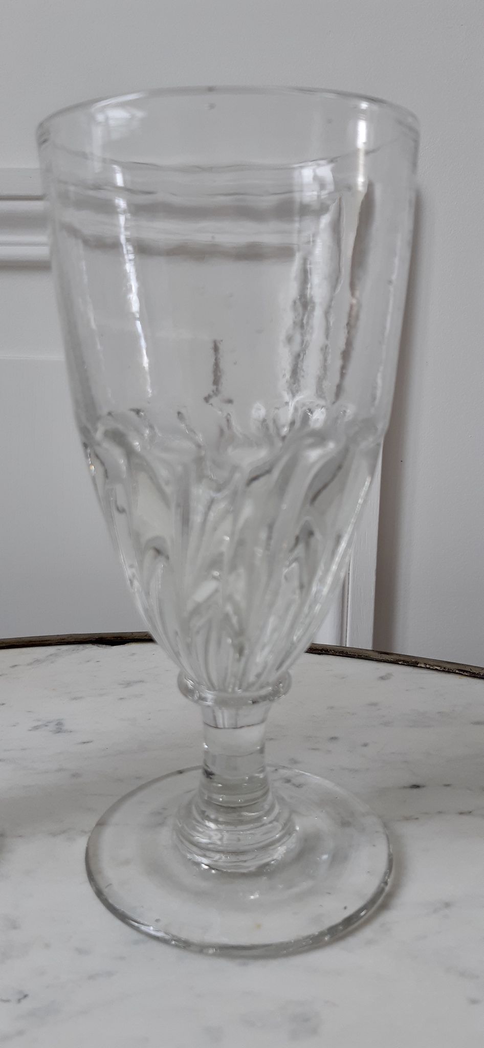 Duo of absinthe glasses late nineteenth century