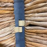 Vintage screen in straw and braided rope