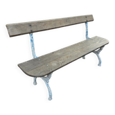 Old garden bench in cast iron and oak