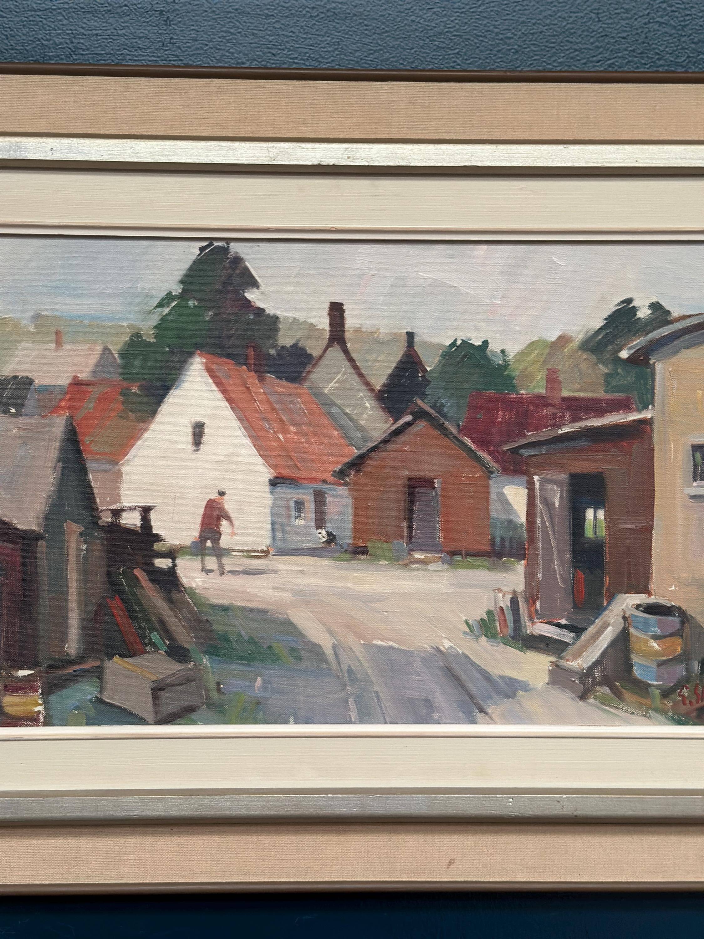 Original Swedish Oil on Panel – “Vitemölla” by Eskil Scans – Vintage