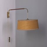 Applique murale vintage en laiton réglable des années 1950, design italien