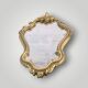 Ancien miroir mural en résine dorée style rococo