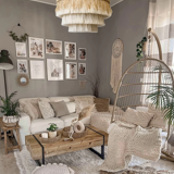 Macrame pendant light