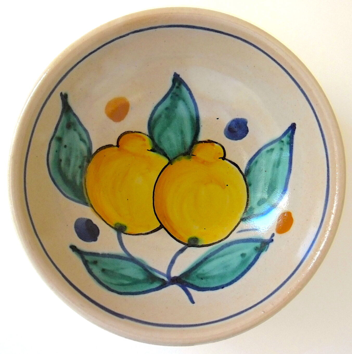 Pair of Sicilian earthenware sorbets