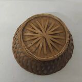Set of 3 Vintage woven rattan baskets