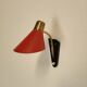 Vintage wall lamp in brass and metal 1950s
